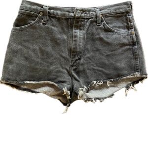 Vintage Wrangler Black/Grey Denim Shorts - Size 32